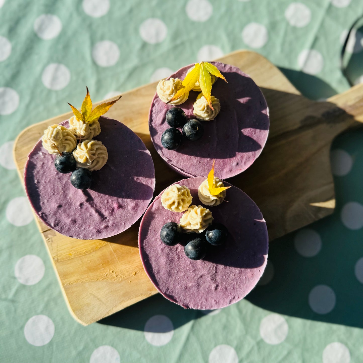 Blueberry White Chocolate Cheesecake