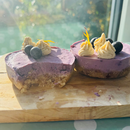 Blueberry White Chocolate Cheesecake